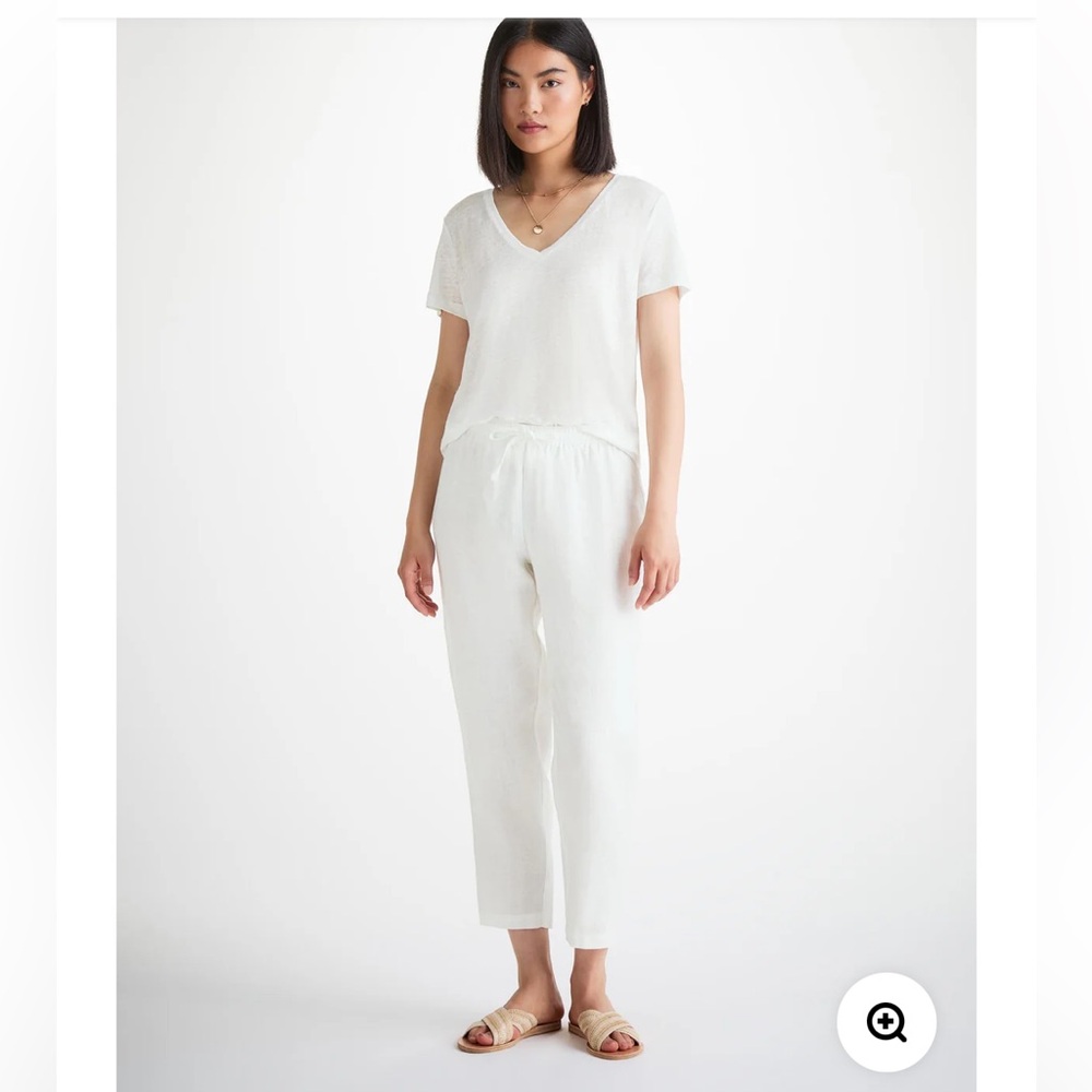 Derek Rose London Vienna linen drawstring pants